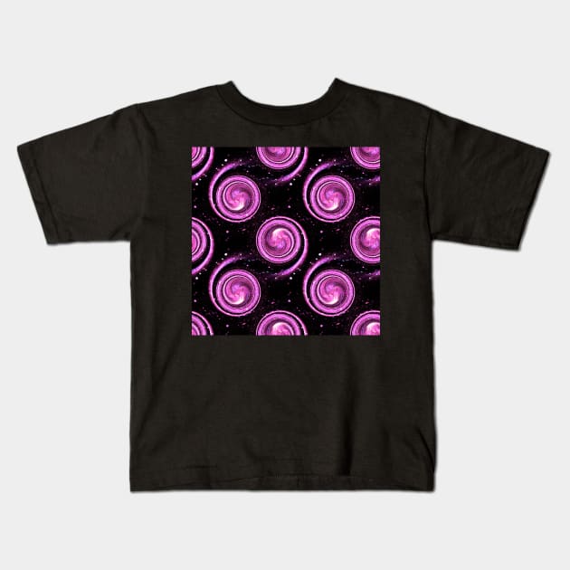 Space pattern Kids T-Shirt by krinichnaya